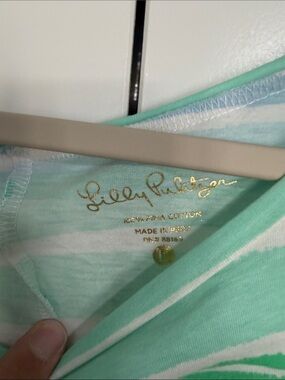 Lilly Pulitzer Mint Green and White Striped Dress